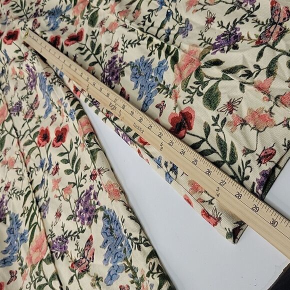 NEW WIDE LEG GARDEN PARTY FLORAL LIGHTWEIGHT TEXTURED TROUSERS PANTS XL NWT - Picture 2 of 12